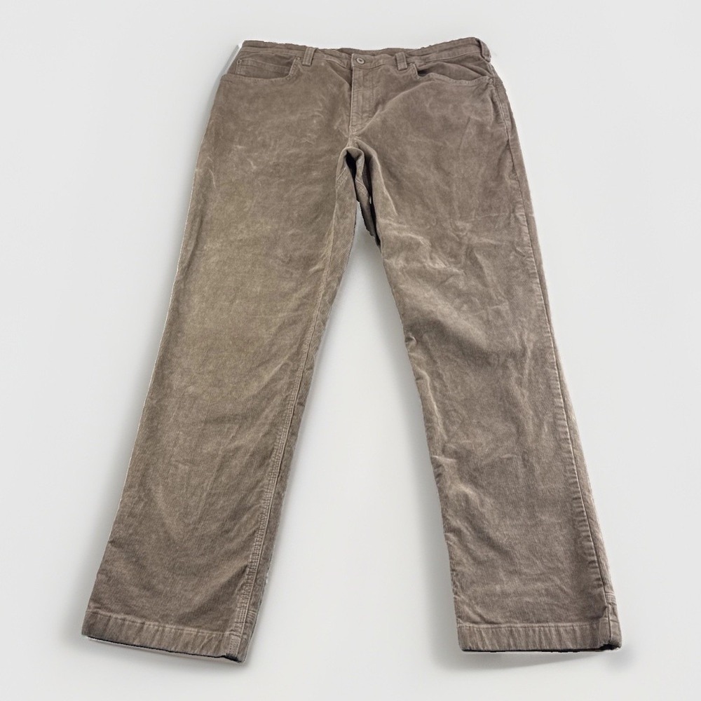 Duluth Trading Corduroy Pants Mens 38x32 Brown Standard Fit Stretch Workwear